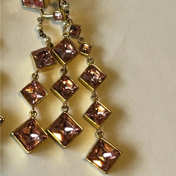 Beautiful original Swarovski pink crystal chandelier earrings - Picture 7 of 7